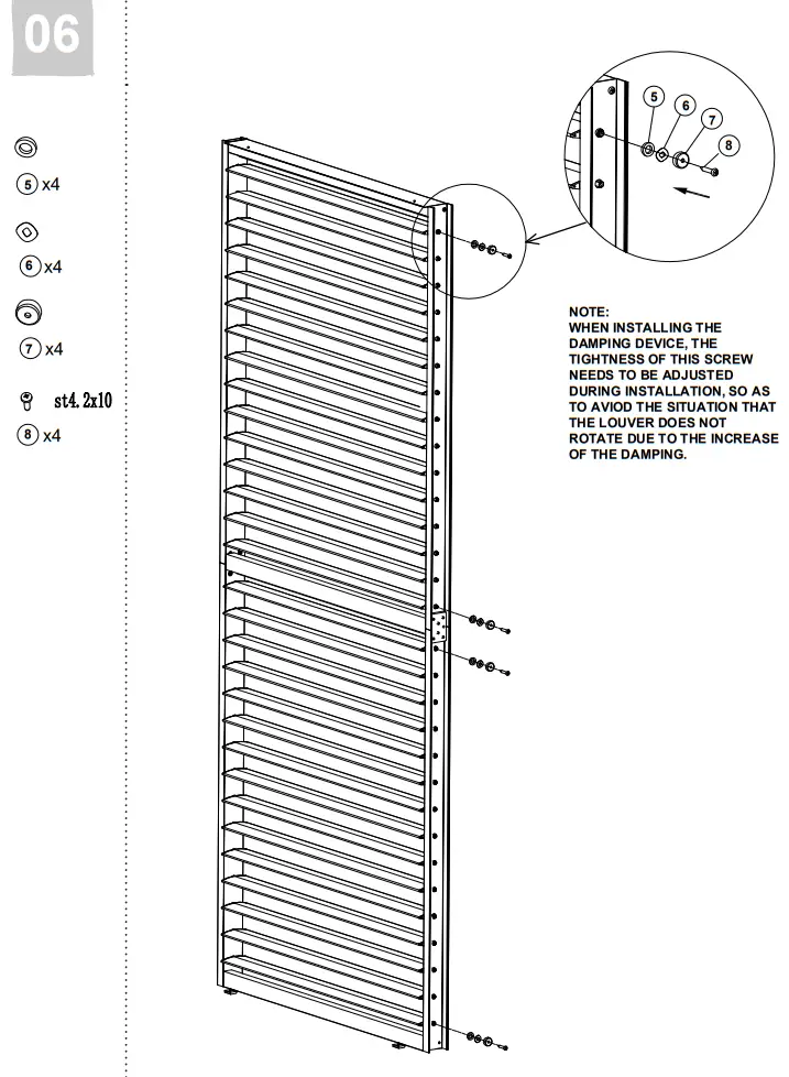 DANCOVER Louver Wall for Pergola Gazebo San Pablo - fig 7