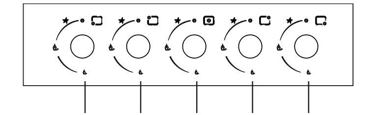 Smith Brown SHO-G572-BP5 5-Burner Built-In Cooktop - Bron 1