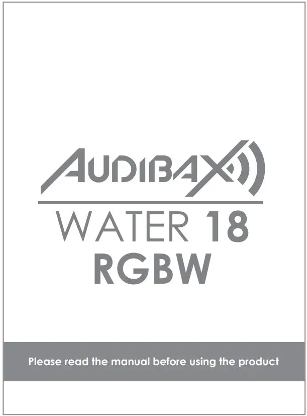 Audibax Water 18 RGBW 60W Par LED Exterior User Guide