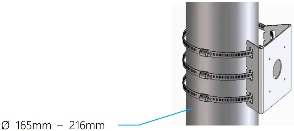 Pole Mounting Installation with Junction Box