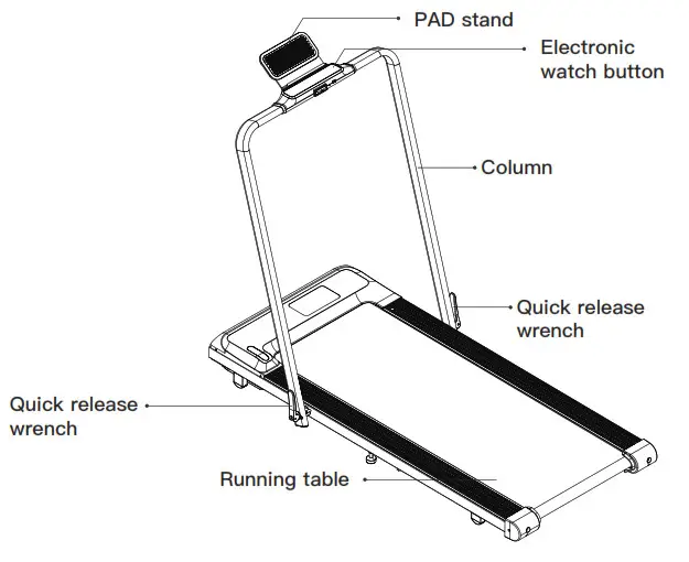 superun CT04 Smart Folding Treadmills - botton