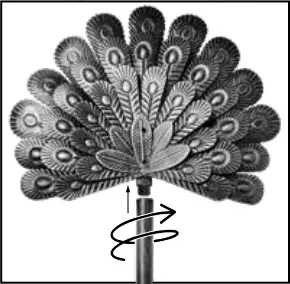 BERNINI FOUNTAINS PEACOCK Metal Garden Hose Holder B4