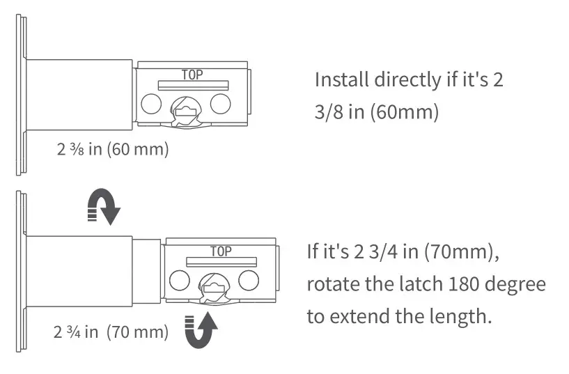 Aqara Smart Lock U100 Doorbell - Adjust the latch according to the measurements
