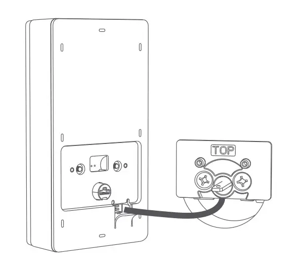 Aqara Smart Lock U100 Doorbell - Fix the connector cable of the outer panel to the inner