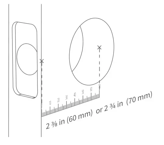 Aqara Smart Lock U100 Doorbell - Measure the backset the distance from the edge