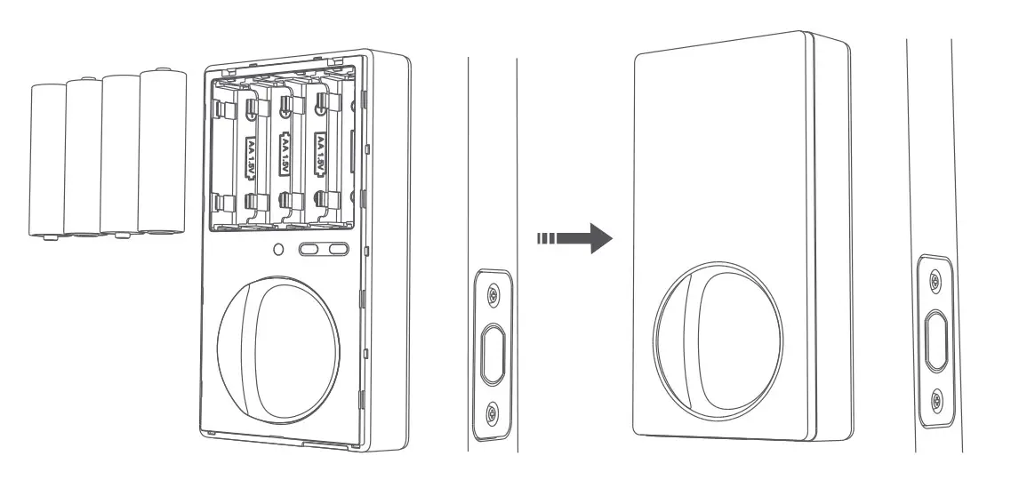 Aqara Smart Lock U100 Doorbell - Once the battery installed successfully, a voice prompt will be played