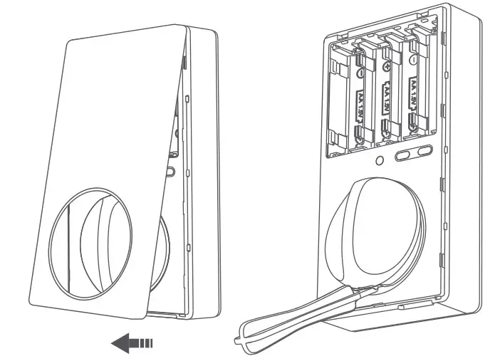 Aqara Smart Lock U100 Doorbell - Remove the battery cover, then take off the knob cover
