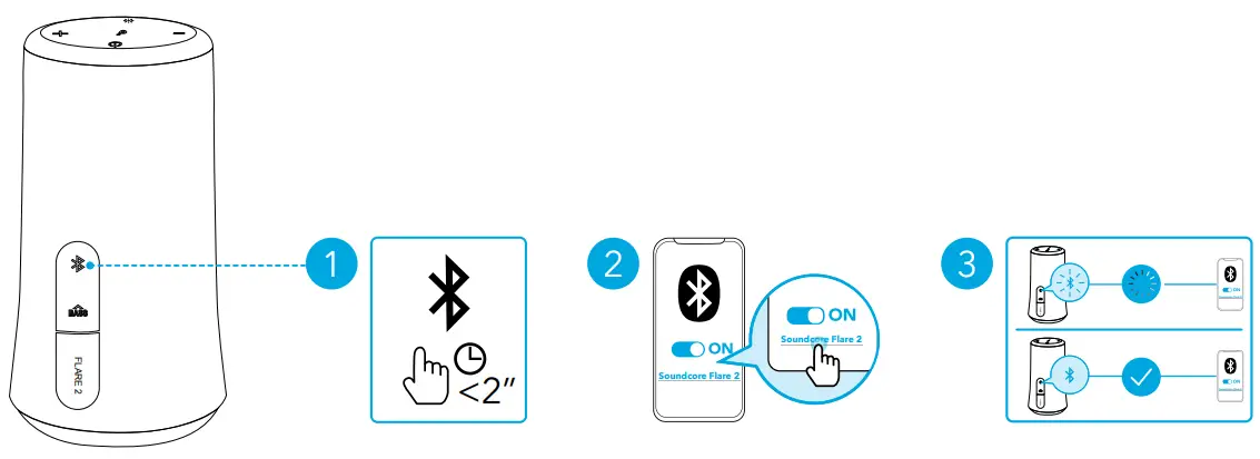 soundcore Flare 2 Portable Speaker - Bluetooth Pairing