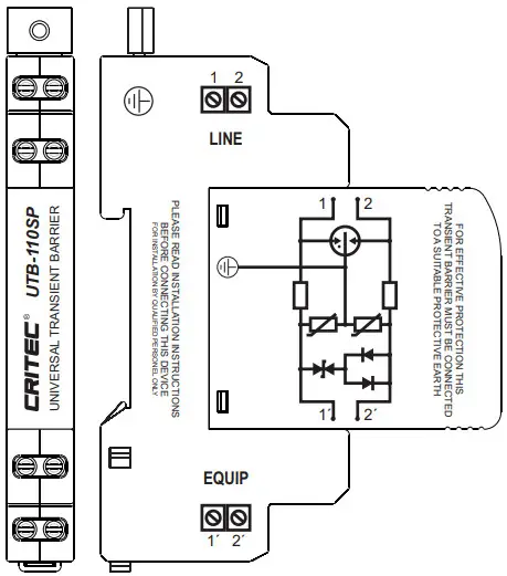 ERICO CRITEC UTB Universal Transient Barrier - Electrical Connection 1