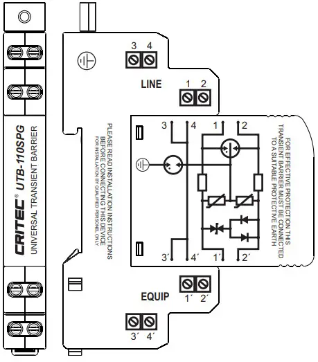 ERICO CRITEC UTB Universal Transient Barrier - Electrical Connection 3