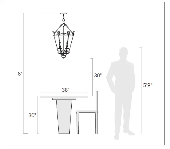 8606-SF RBZ-TEA Homestead Semi-Flush Golden Lighting 2
