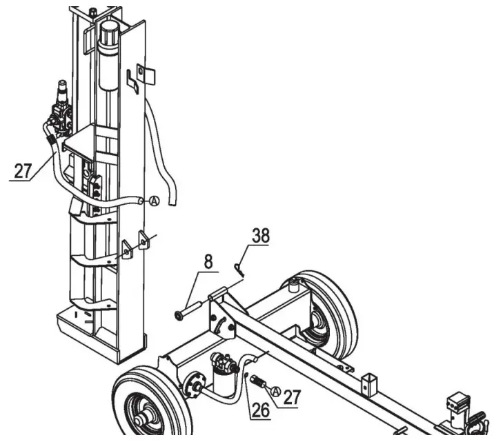 B W MACHINERY BWM LSE30 30Ton Log Splitter - Assemble Beam