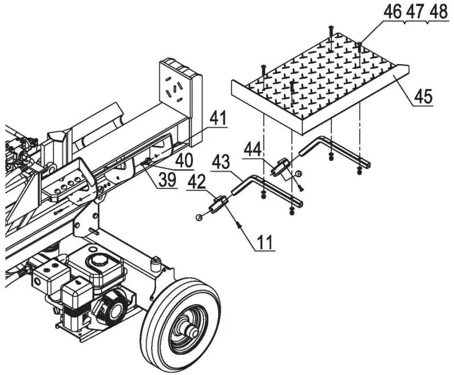 B W MACHINERY BWM LSE30 30Ton Log Splitter - Attach Log Table