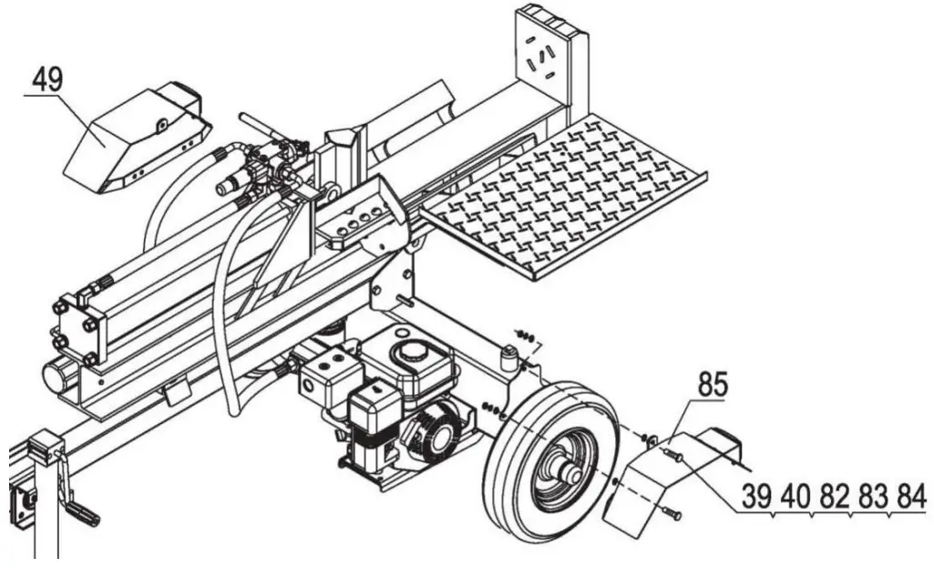 B W MACHINERY BWM LSE30 30Ton Log Splitter - Attach Wheel Fenders