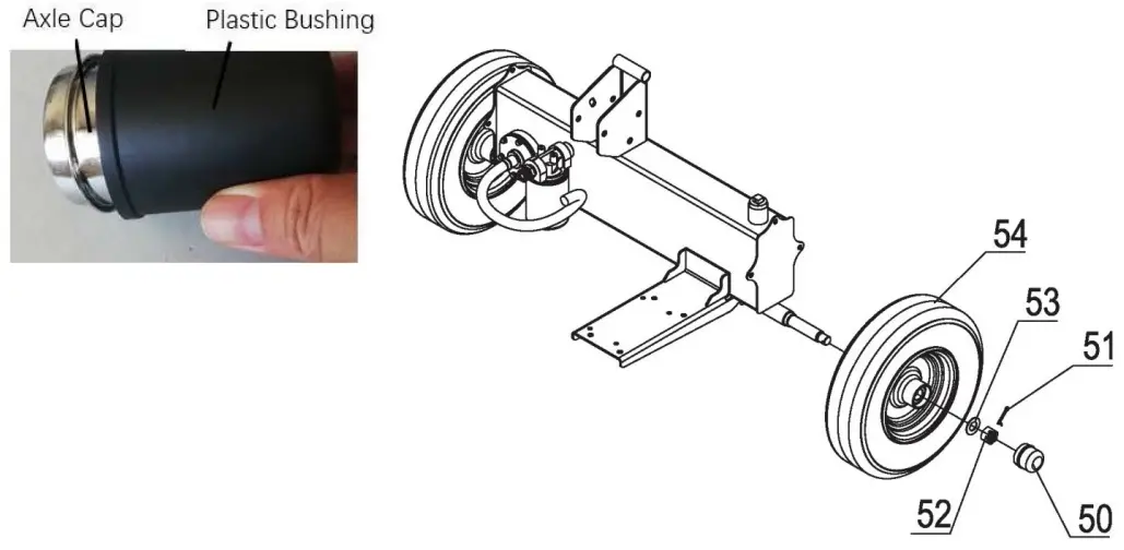 B W MACHINERY BWM LSE30 30Ton Log Splitter - Wheel Assembly