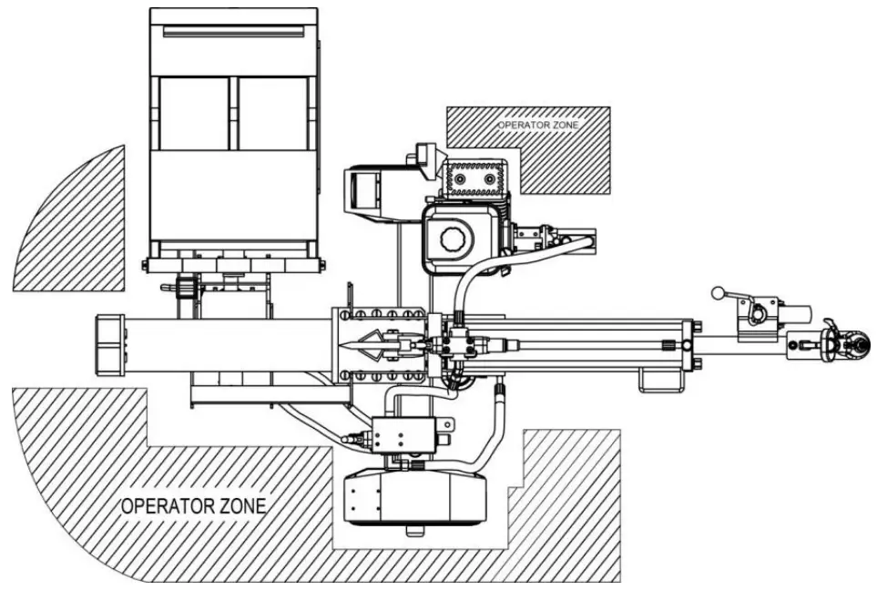 B W MACHINERY BWM LSE30 30Ton Log Splitter - control lever