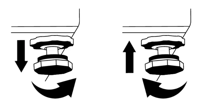 Adjusting the stands