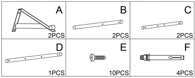 OYPLa-4592-Wall-Mounted-Clothes-Rail-fig-1