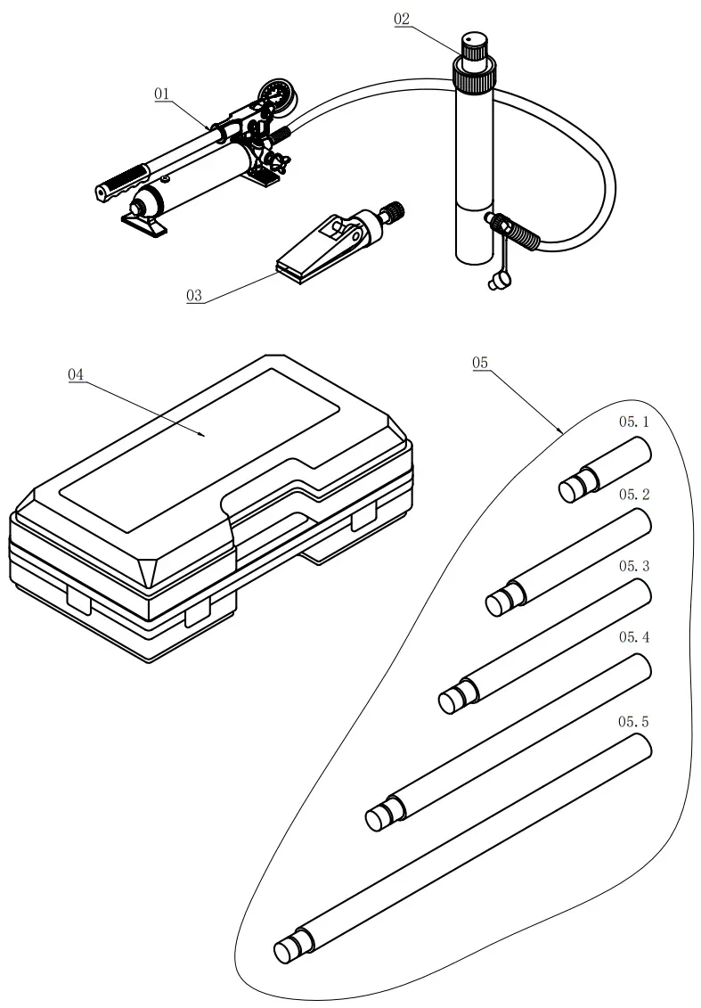 PITTSBURGH Portable Hydraulic Equipment Kit - Full Kit.
