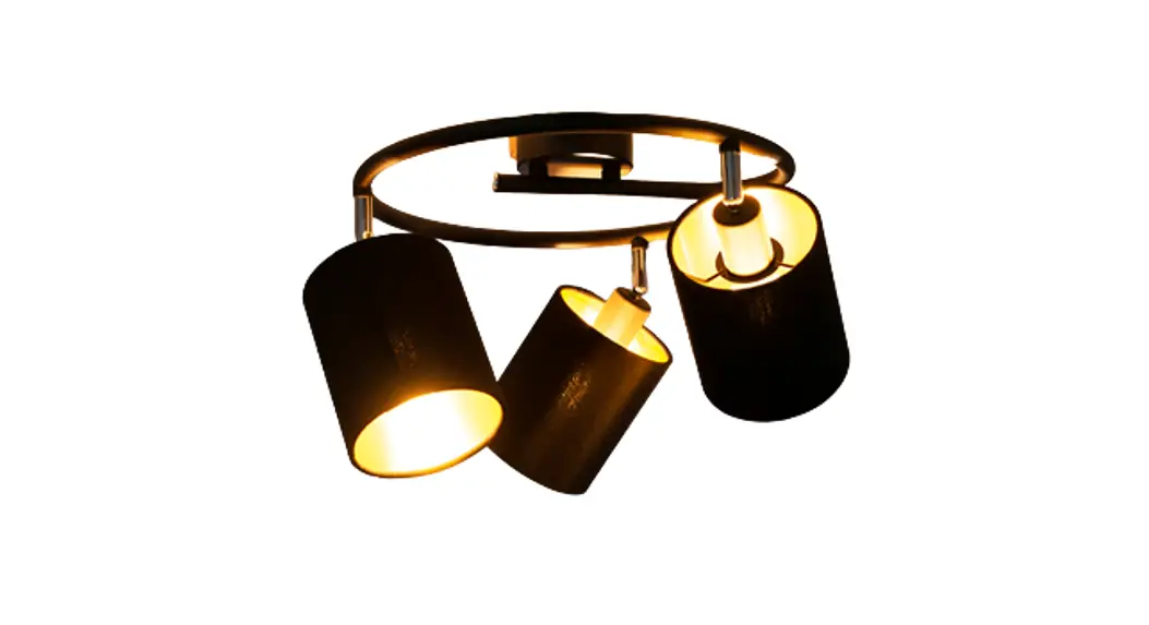 Qazqa 106854 Jasmijn Sl 3 Black Wood Ceiling Light Instruction Manual