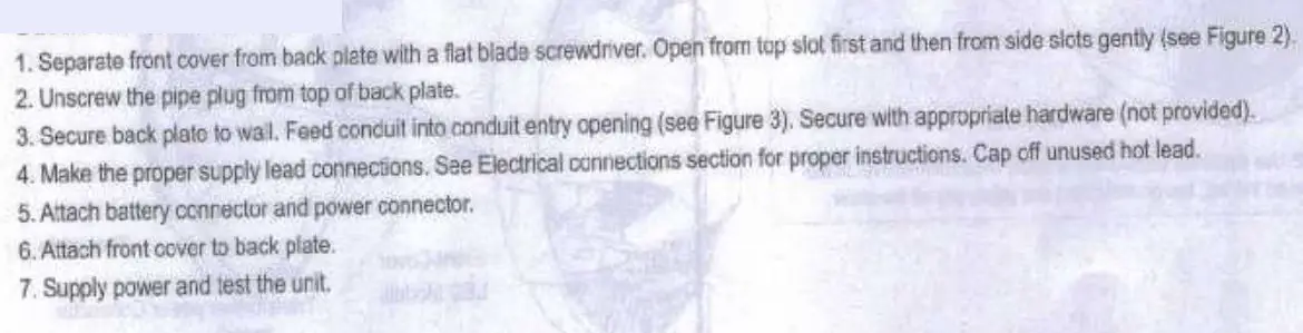 GlobaLux Lighting AEL Series Architectural LED AC Emergency Light Installation Guide - Surface Conduit Feed