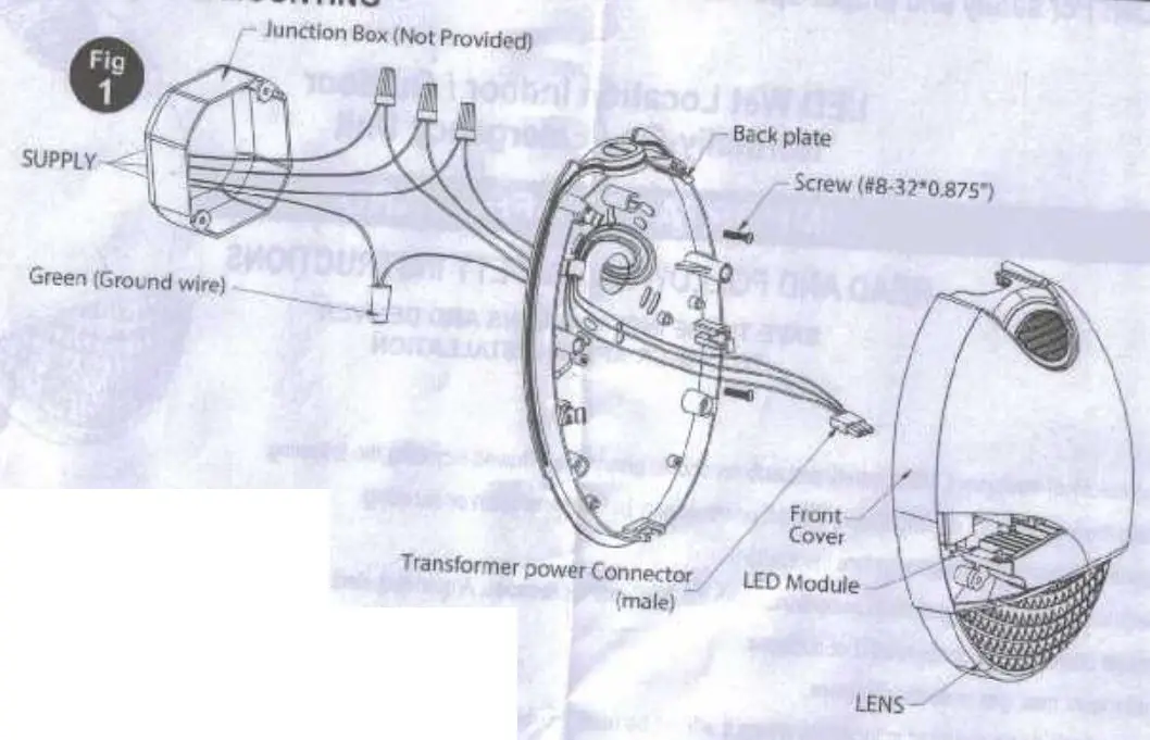 GlobaLux Lighting AEL Series Architectural LED AC Emergency Light Installation Guide - Surface Mounting