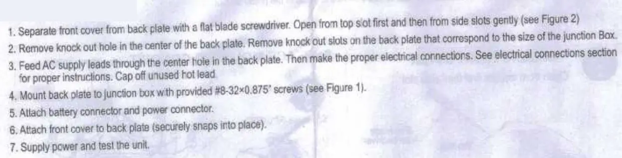 GlobaLux Lighting AEL Series Architectural LED AC Emergency Light Installation Guide - Surface Mounting