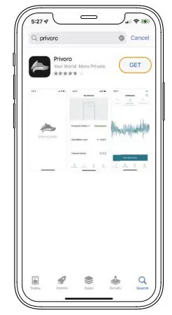 PRIVORO iPhone 12 Safe Case User Guide - Download the Privoro app from the App