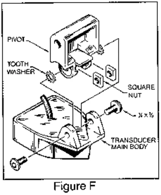 HUMMINBIRD Dimension 3 SONAR 600 - TRANSDUCER ASSEMBLY