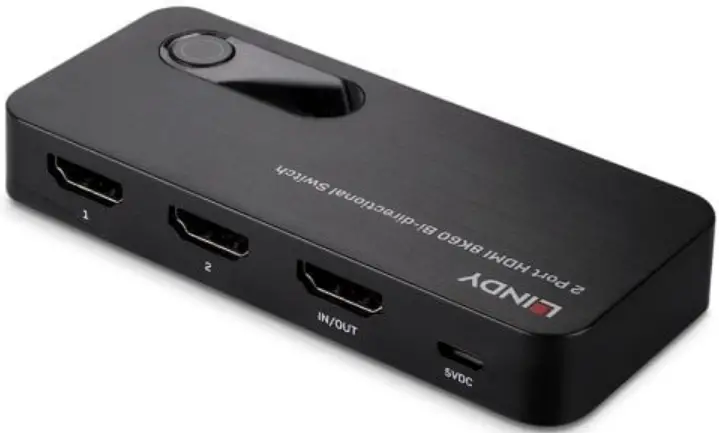 LINDY LD-1020 2 Port HDMI 8K60 Bi Directional Switch