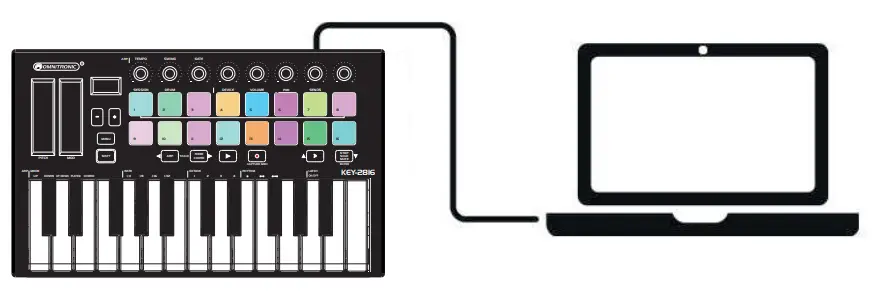 OMNITRONIC KEY-2816 MIDI Controller - fig 1