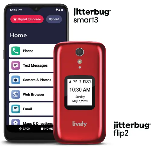 lively-4053SJ7RED-SPR-Jitterbug-Flip2-Cell-Phone-for-Seniors-Red-FIG-1