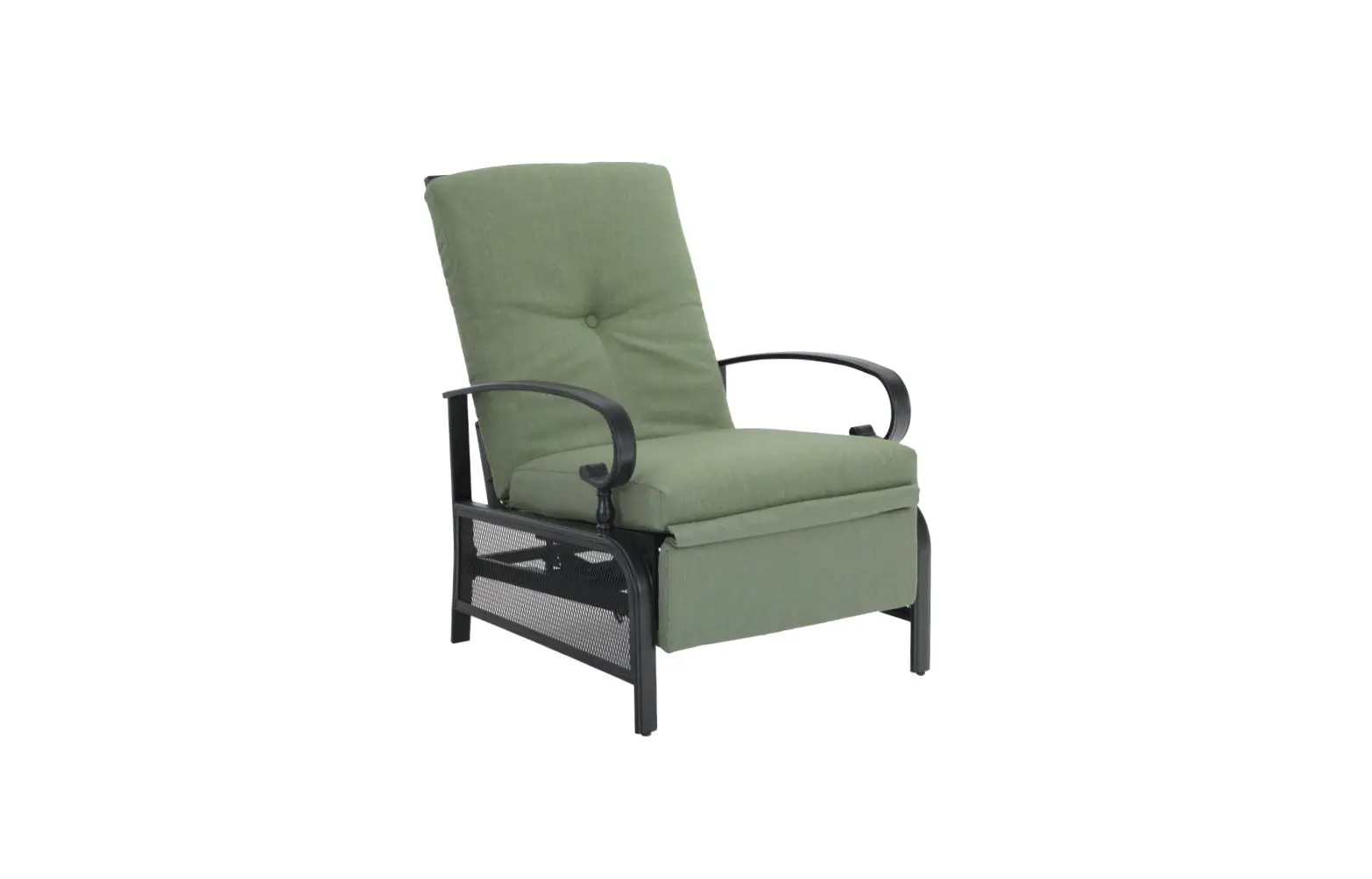 Phi Villa E02gf052-gre Adjustable Black Metal Outdoor Recliner User Guide