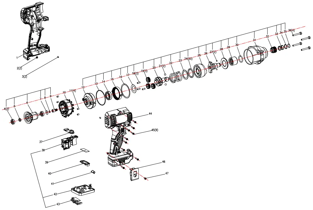 Bauer 58847-UPC 20V Brushless Cordless 1 4 Inch Hex 3 Speed Impact Driver - Fig 5