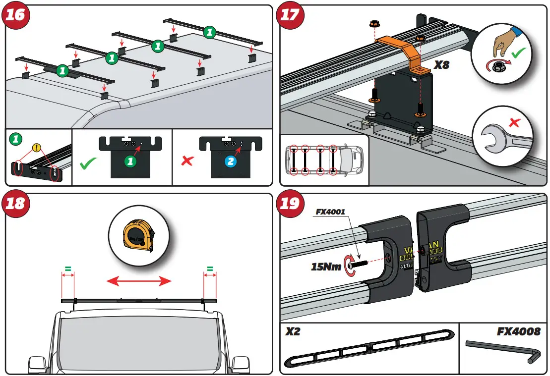 VAN GUARD VGUR 204 ULTI Rack+ Roof Rack - Fig 10