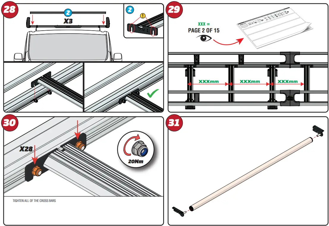 VAN GUARD VGUR 204 ULTI Rack+ Roof Rack - Fig 13