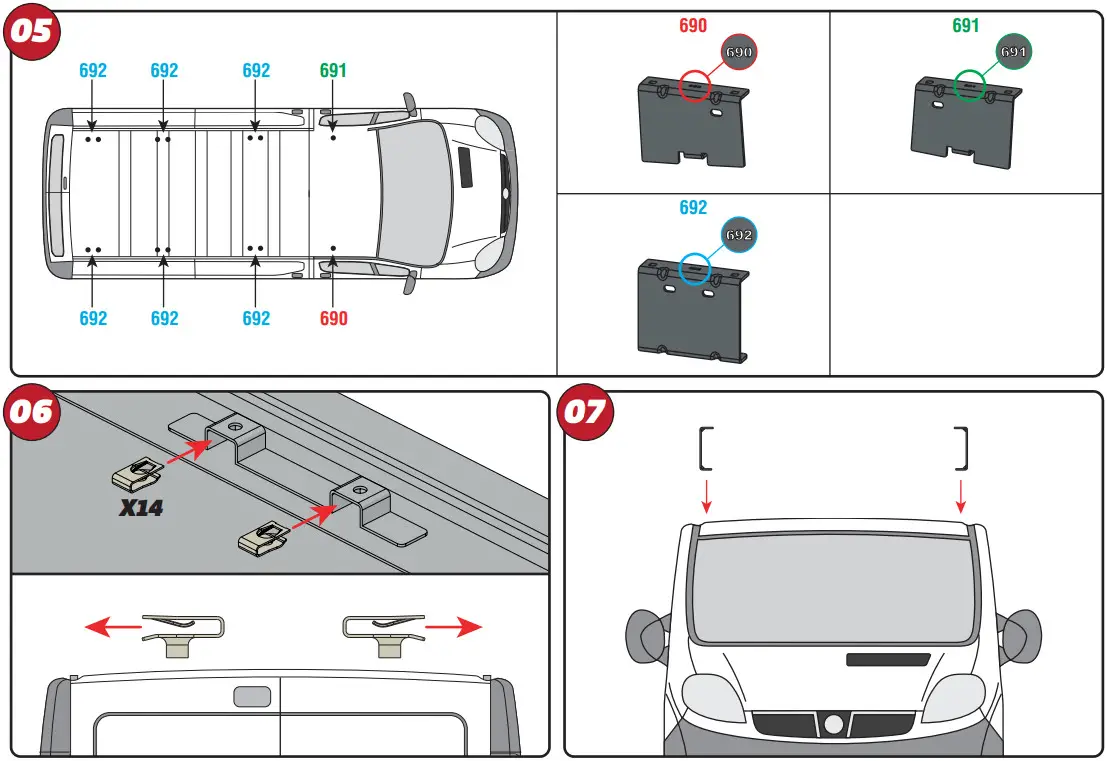 VAN GUARD VGUR 204 ULTI Rack+ Roof Rack - Fig 7