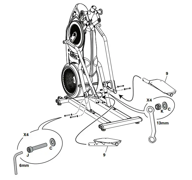 BOWFLEX M6 Max Trainer Machine - Pedals