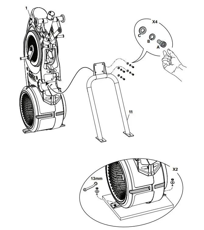 BOWFLEX M6 Max Trainer Machine - tighten