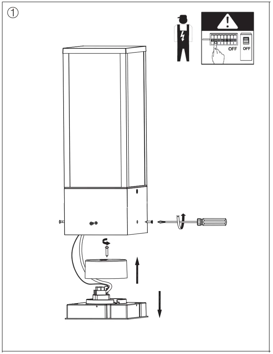 QAZQA 105186 Charlois Industrial Standing Outdoor Lamp - Assembly