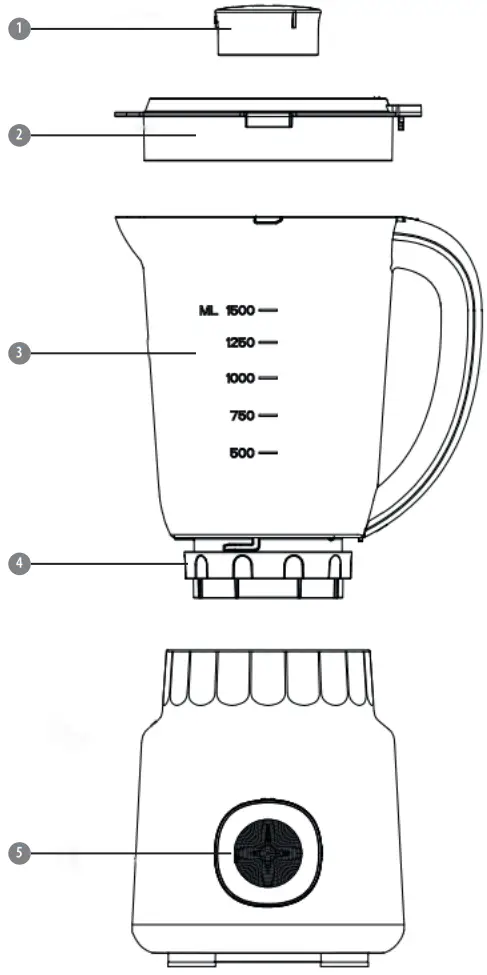 teesa TSA3542B Table Blender - Figure 1