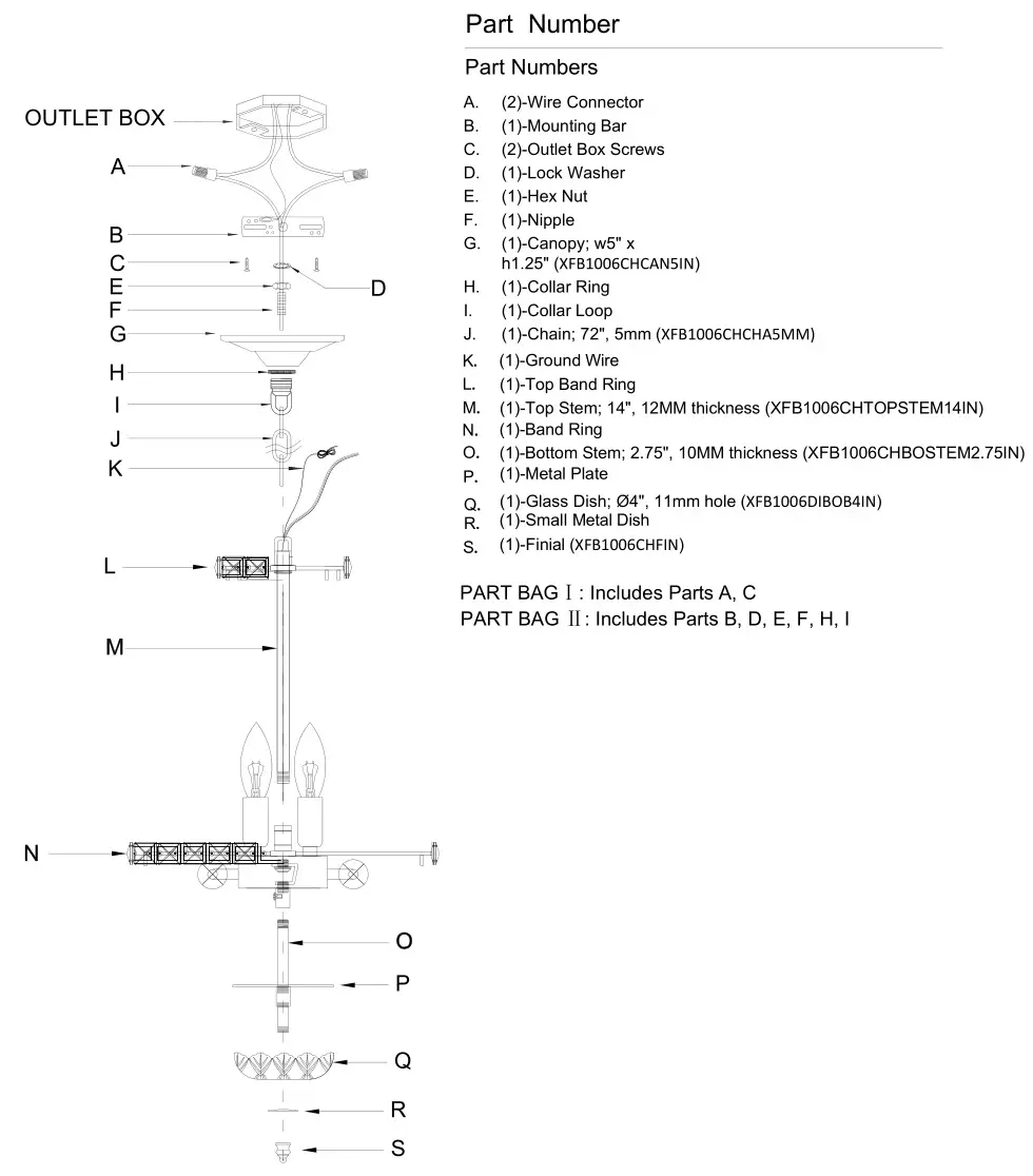 CRYSTORAMA ROS-A1006-CH-CL-MWP Roslyn Five Light Mini Chandelier - PART NUMBER