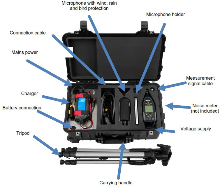 PCE Instruments PCE 4XX EKIT Outdoor Noise Meter Kit - Device description 1