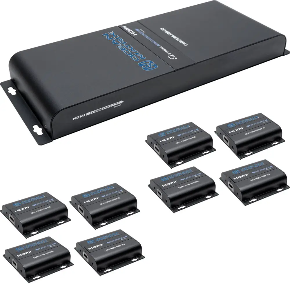 OCEAN-MATRIX-OMX-HDMI-HDB1X8-1x8-HDMI-Extender-Splitter-Set-product