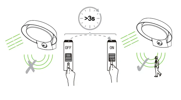 LUTEC 5205702118 Wall Lamp - De-activate sensor override mode