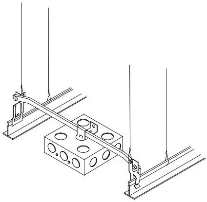 nVent 512 Series Acoustical Tee Bar Electrical Box Hanger - Additional Support