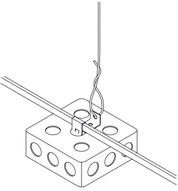 nVent 512 Series Acoustical Tee Bar Electrical Box Hanger - CADDY box clip