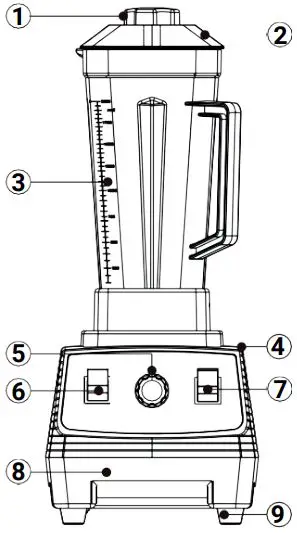 stalgast 484416 Bar Blender with Speed Control-FIG2
