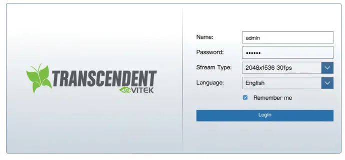 VITEK VTC-TNT4RMA4 Transcendent Series Motorized IP Turret Camera - IP address