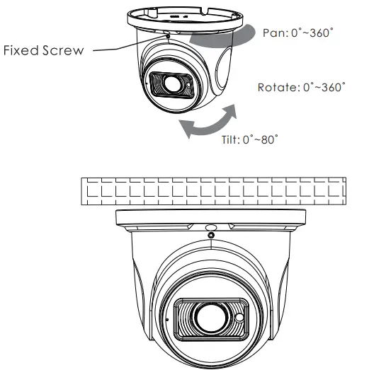 VITEK VTC-TNT4RMA4 Transcendent Series Motorized IP Turret Camera - lock screw